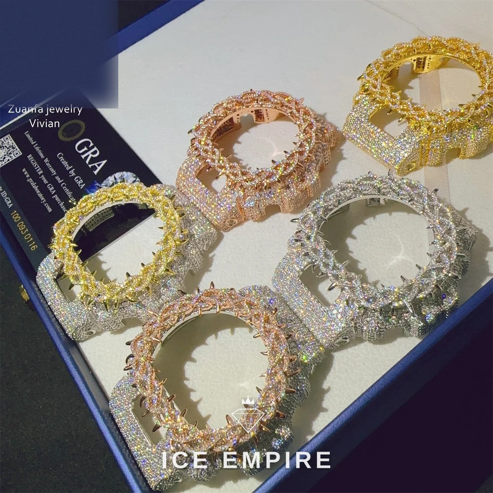 Iced Out 925 Silver Moissanite Watch