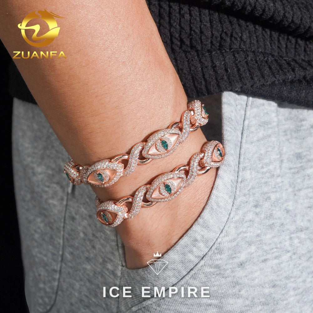 Iced Out 925 Silver Moissanite Cuban Chain