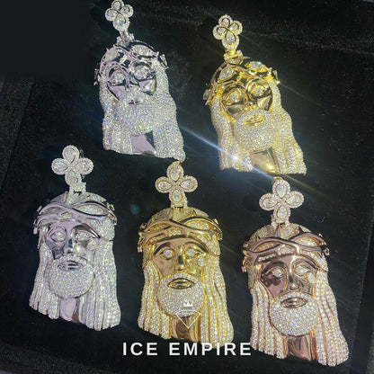Iced Out Rose Gold Plated Moissanite Pendant