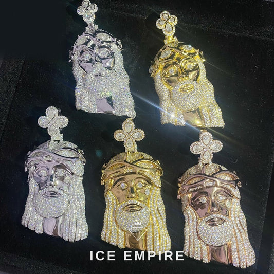 Iced Out Rose Gold Plated Moissanite Pendant