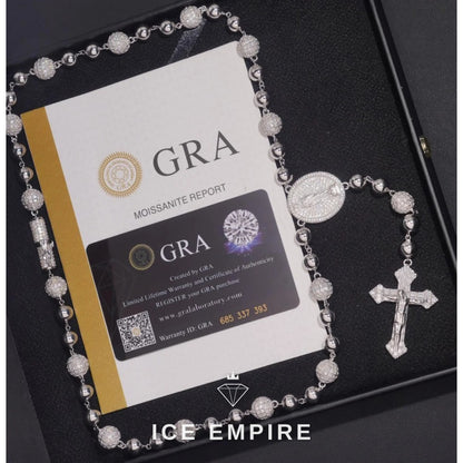 Iced Out Rose Gold Plated Moissanite Cuban Chain
