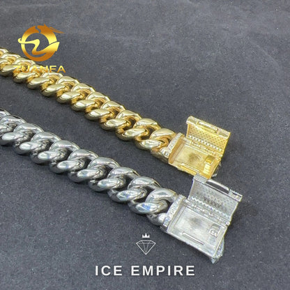 Iced Out Rose Gold Plated Moissanite Cuban Chain