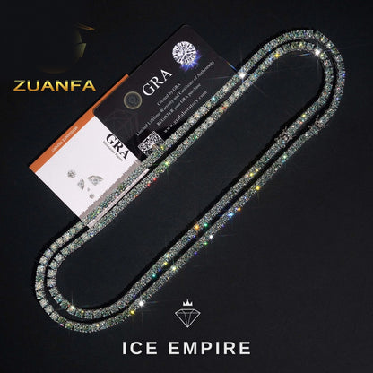 Iced Out Rose Gold Plated Moissanite Cuban Chain