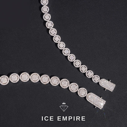Iced Out 925 Silver Moissanite Cuban Chain