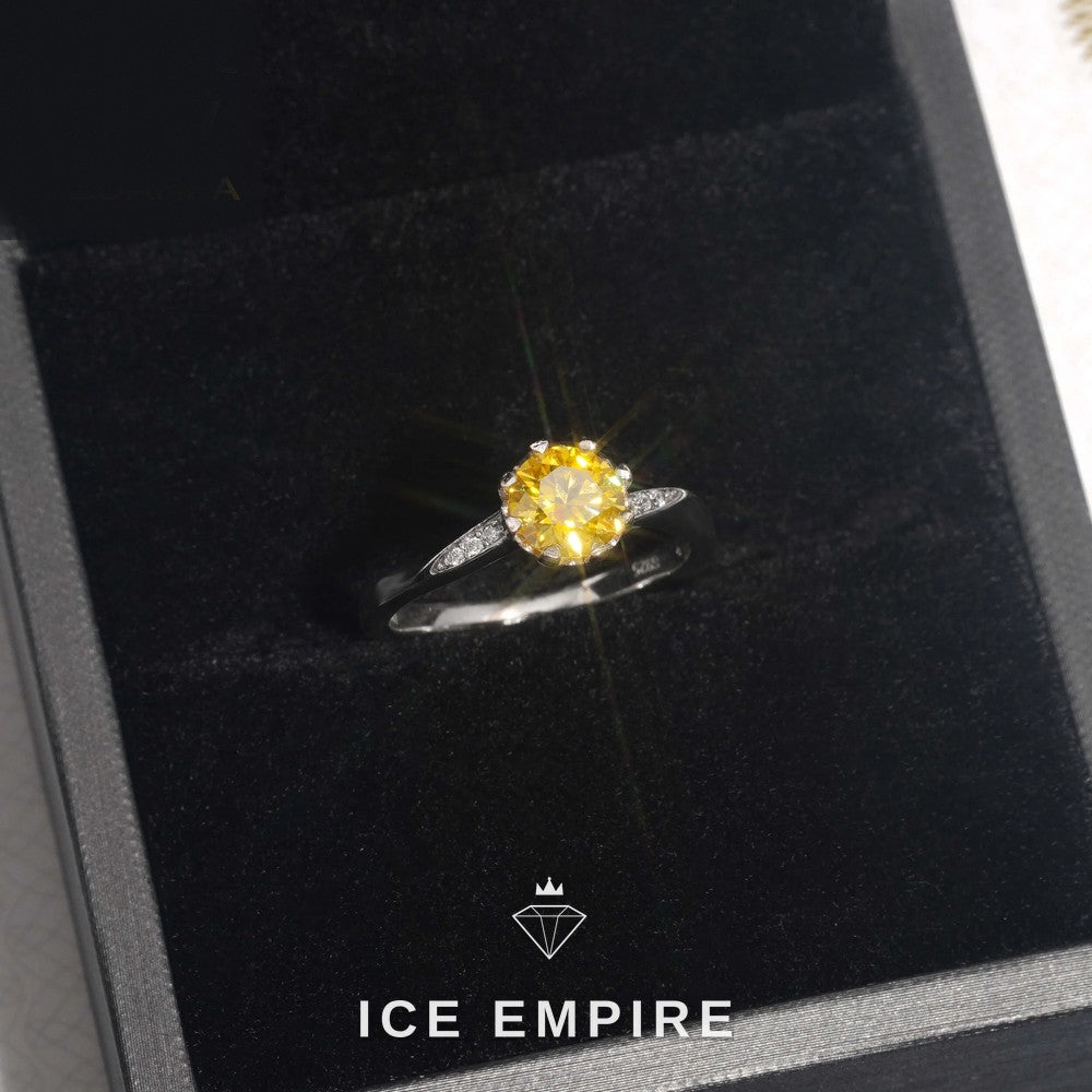Iced Out 925 Silver Moissanite Wedding Band