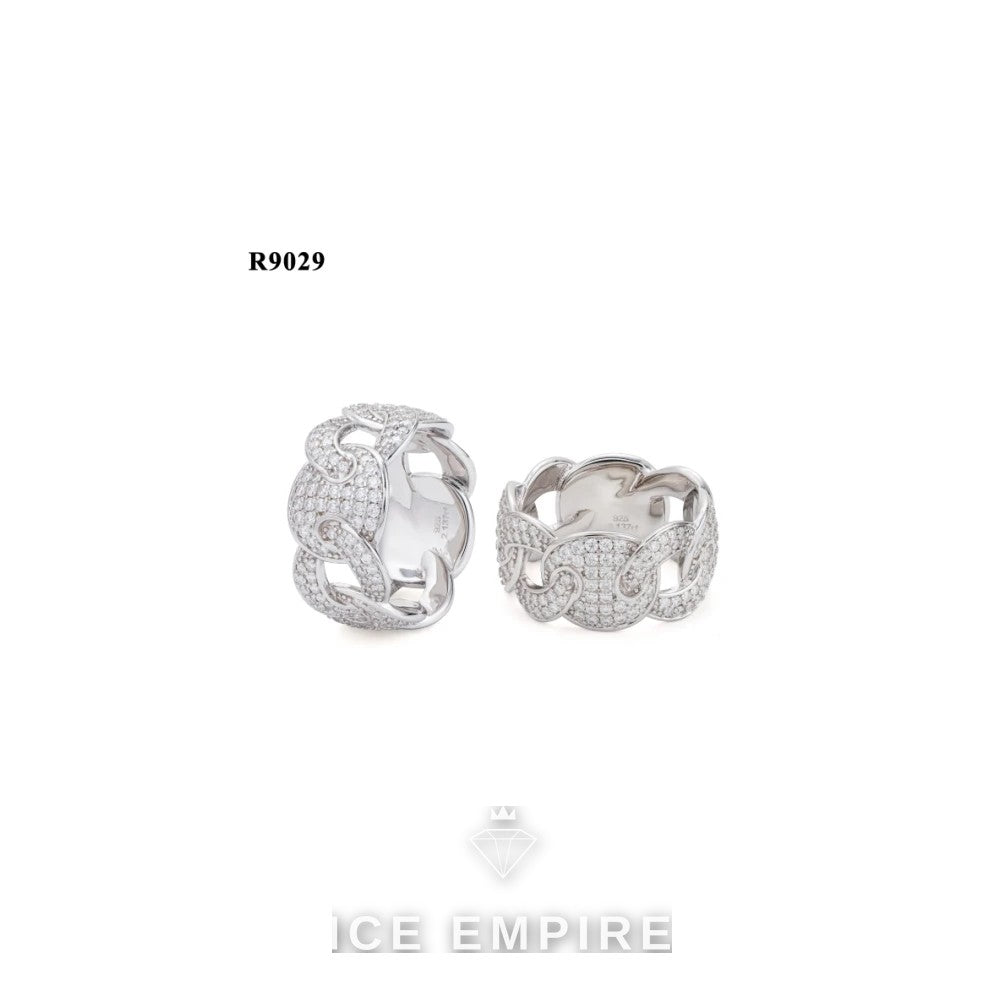 Iced Out 925 Silver Moissanite Ring