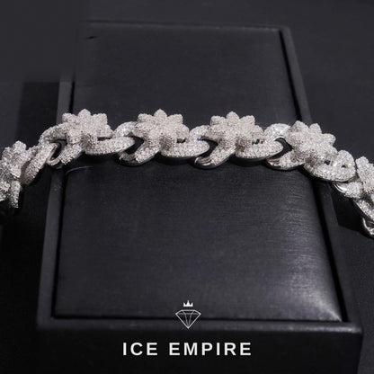 Iced Out 925 Silver Moissanite Cuban Chain