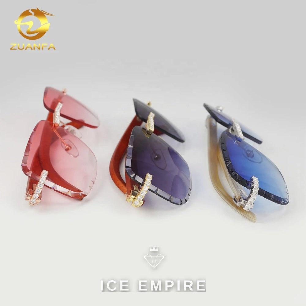 Iced Out 925 Silver Moissanite Glasses