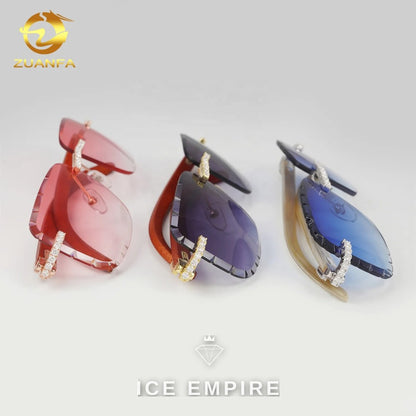 Iced Out 925 Silver Moissanite Glasses