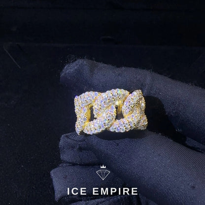 Iced Out 925 Silver Moissanite Cuban Chain