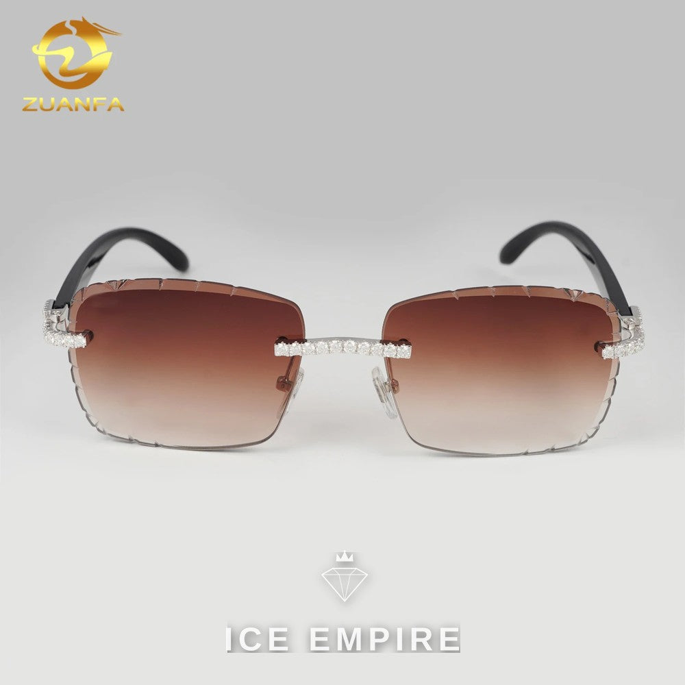 Iced Out 925 Silver Moissanite Glasses