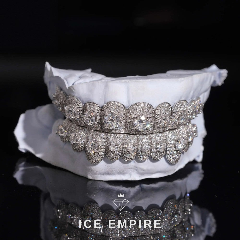 Iced Out 925 Silver Moissanite Grillz