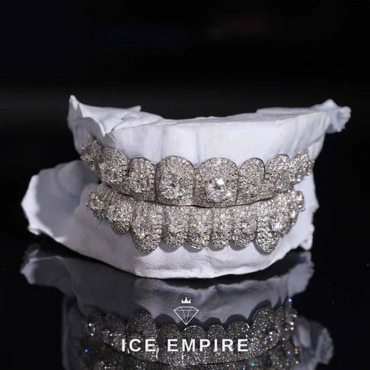 Iced Out 925 Silver Moissanite Grillz