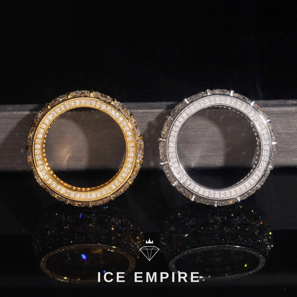 Iced Out 925 Silver Moissanite Ring