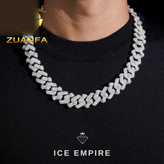 Iced Out Rose Gold Plated Moissanite Cuban Chain