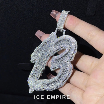 Iced Out Rose Gold Plated Moissanite Pendant