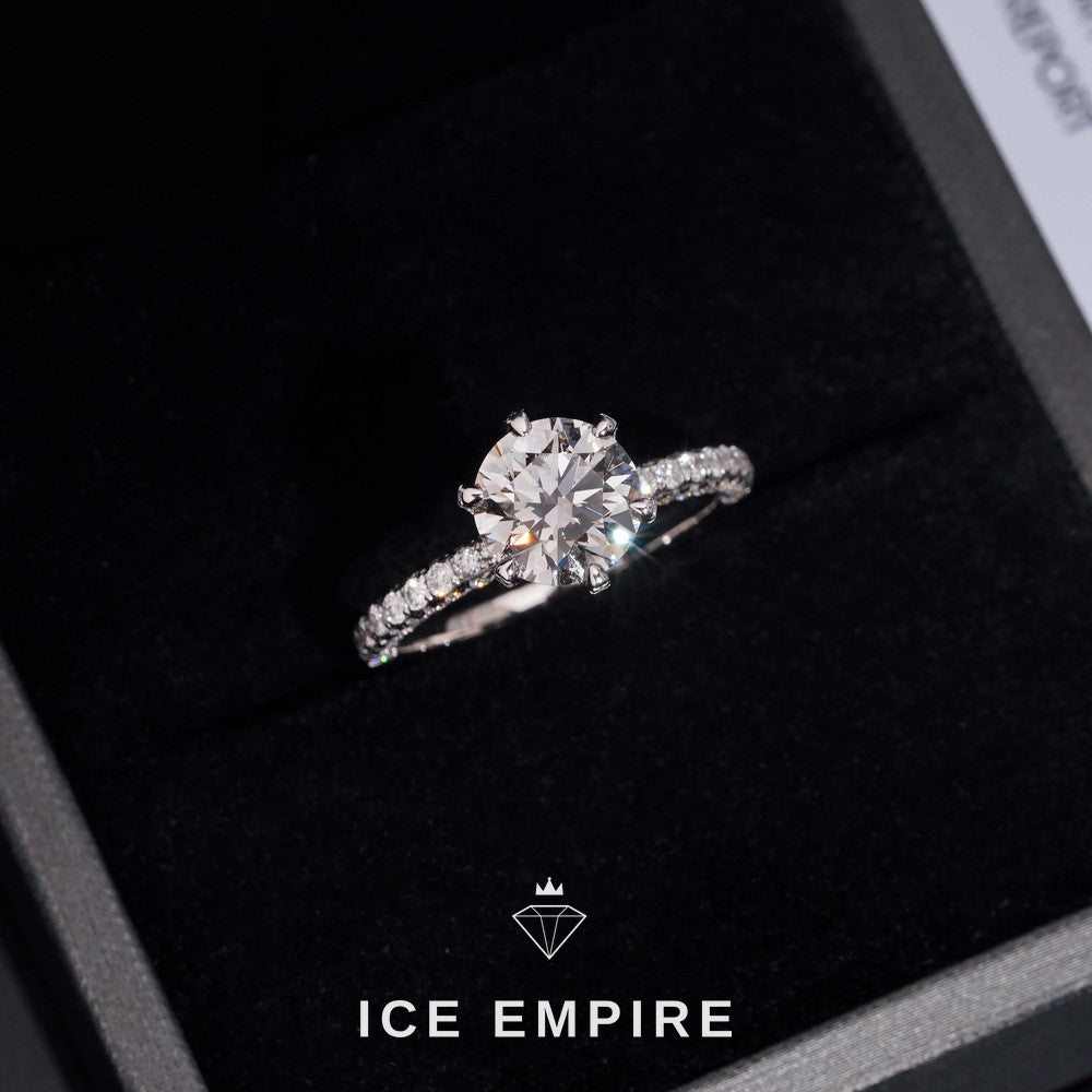 Iced Out Gold Plated Lab Grown Diamond Wedding Band