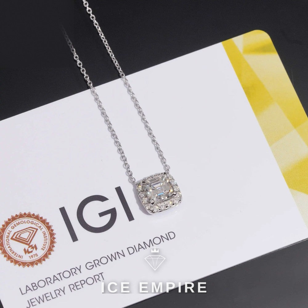 Iced Out 925 Silver Lab Grown Diamond Pendant