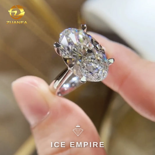 Iced Out 14K Gold Lab Grown Diamond Ring