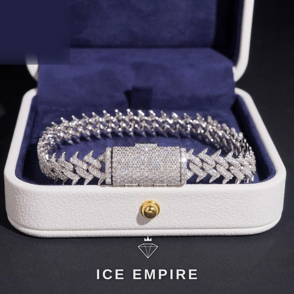 Iced Out Rose Gold Plated Moissanite Cuban Chain