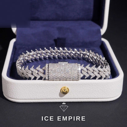 Iced Out Rose Gold Plated Moissanite Cuban Chain