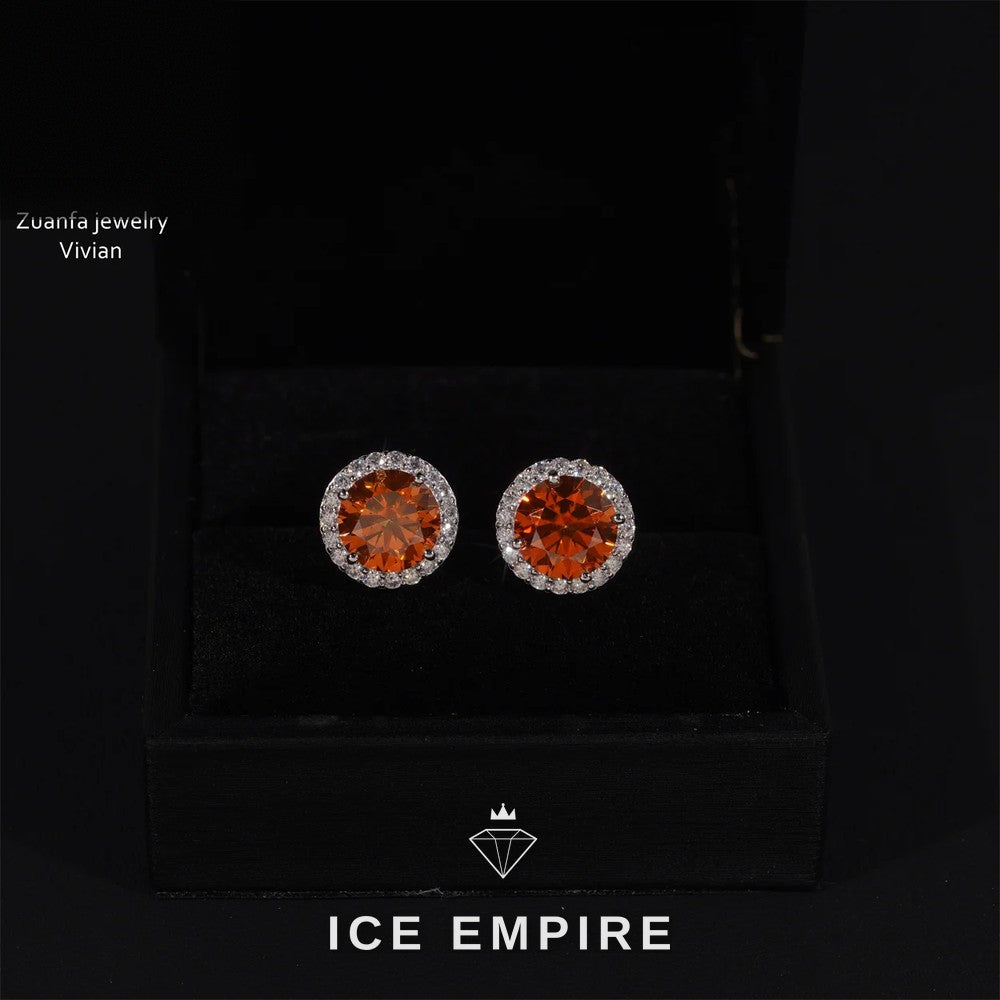 Iced Out 925 Silver Moissanite Earrings