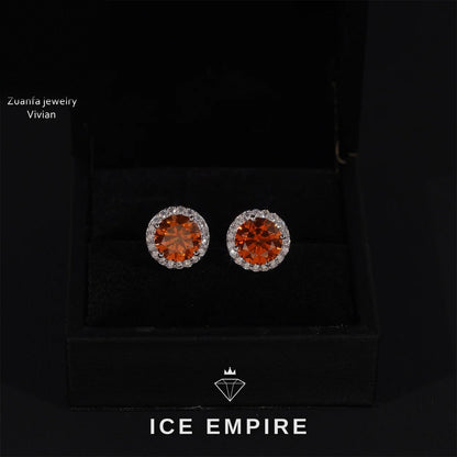 Iced Out 925 Silver Moissanite Earrings