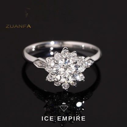 Iced Out 18K Gold Lab Grown Diamond Wedding Band