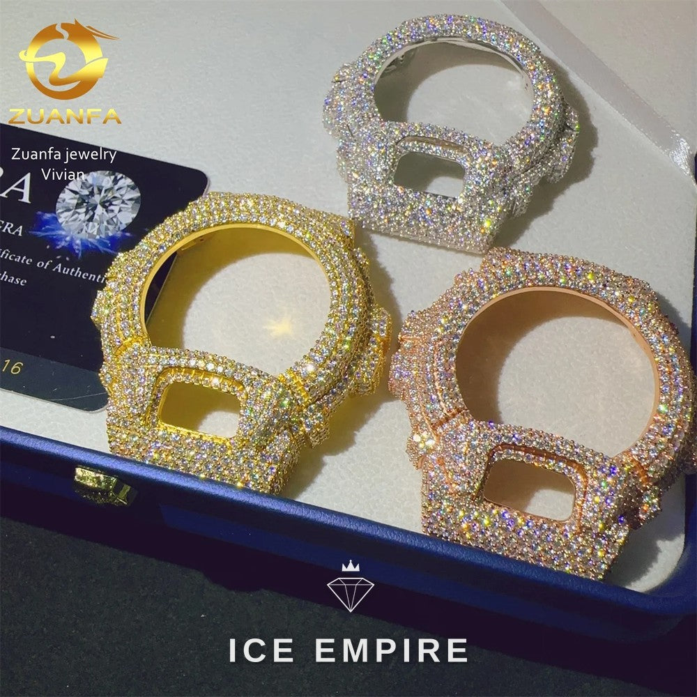 Iced Out 925 Silver Moissanite Watch