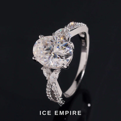 Iced Out Rose Gold Plated Moissanite Wedding Band