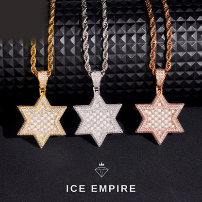Iced Out Baguette 925 Silver Moissanite Pendant