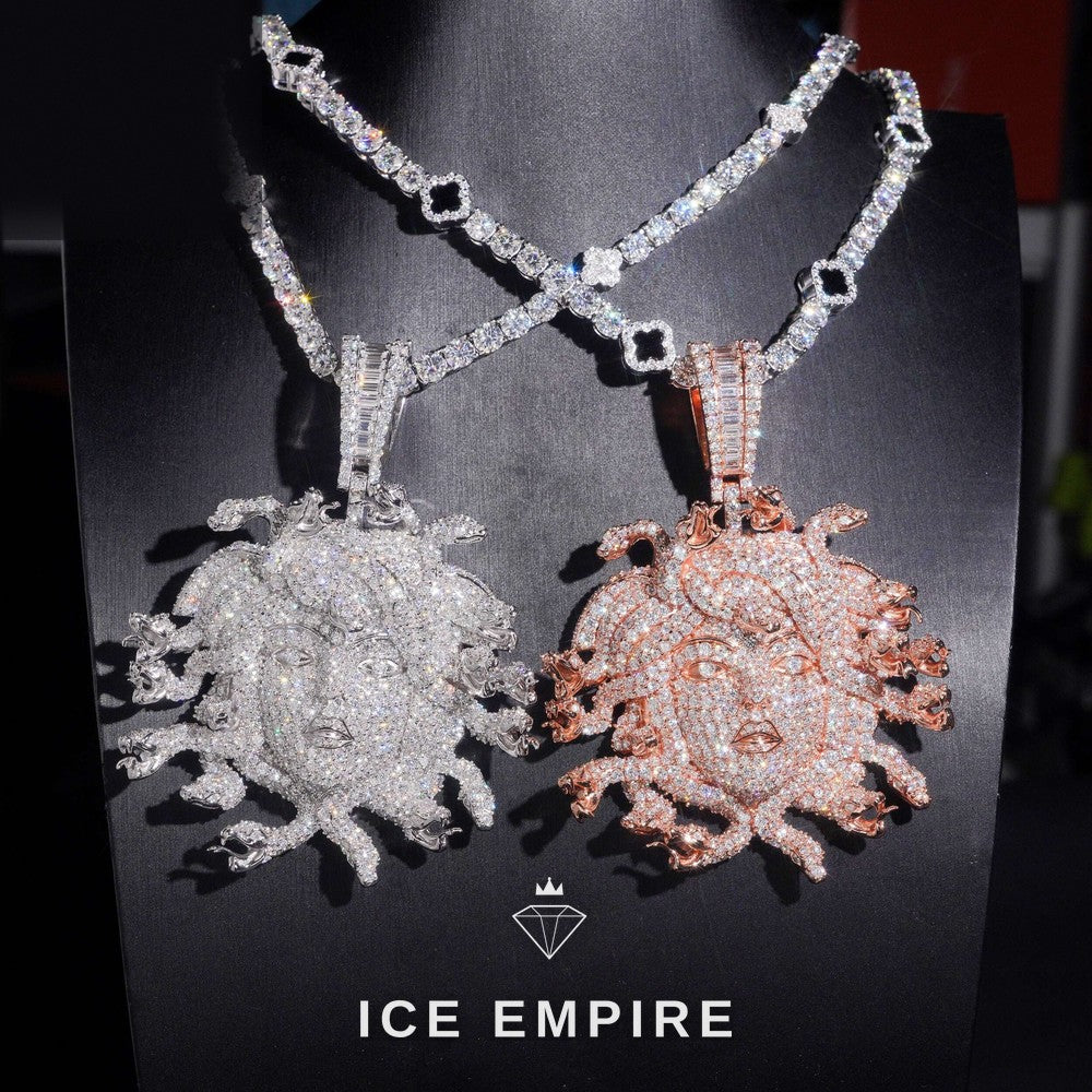 Iced Out Baguette 925 Silver Moissanite Pendant
