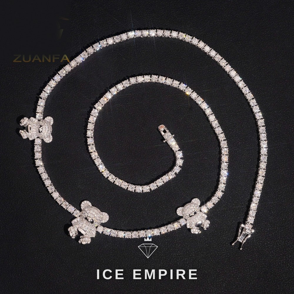Iced Out Rose Gold Plated Moissanite Cuban Chain