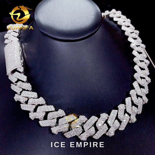 Iced Out Rose Gold Plated Moissanite Cuban Chain