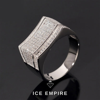 Iced Out 925 Silver Moissanite Ring