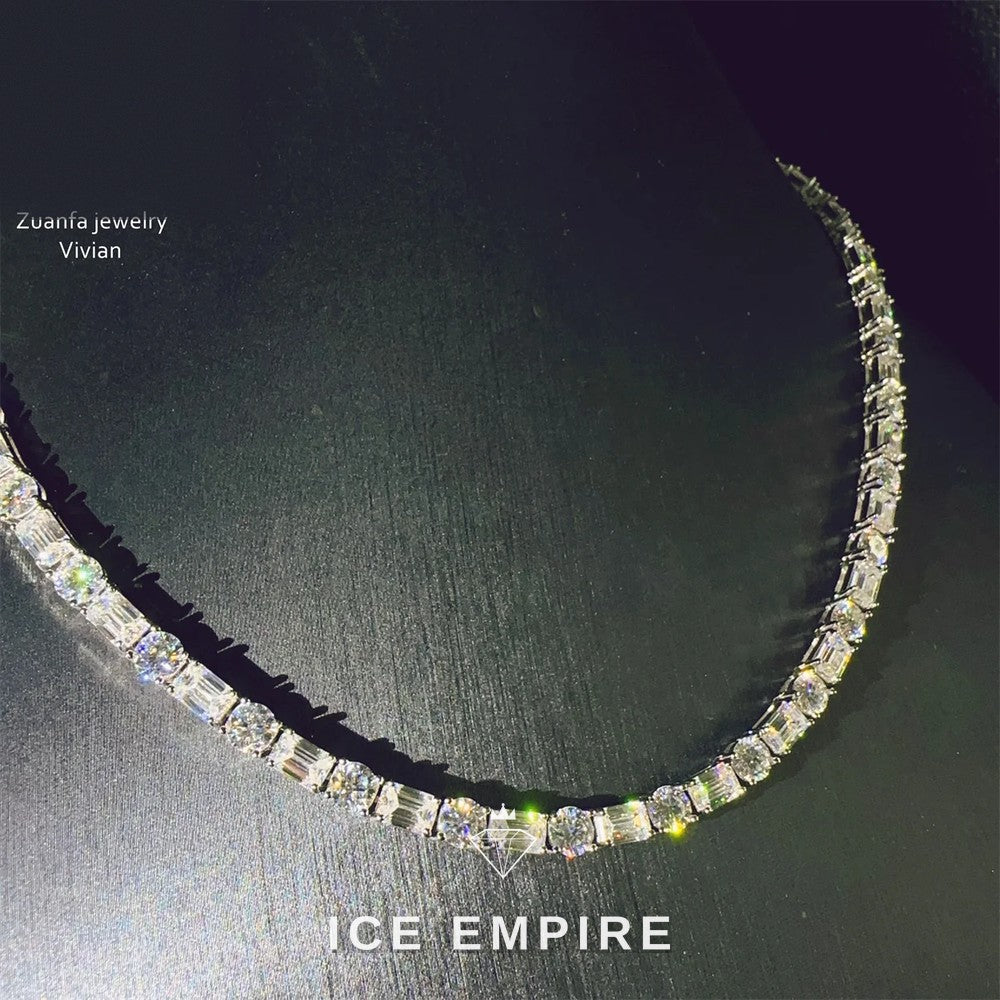 Iced Out Rose Gold Plated Moissanite Cuban Chain