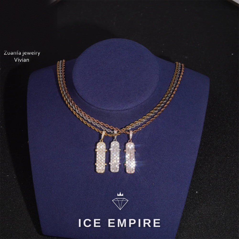 Iced Out 925 Silver Moissanite Pendant