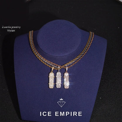 Iced Out 925 Silver Moissanite Pendant
