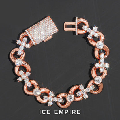 Iced Out Cross 925 Silver Moissanite Cuban Chain