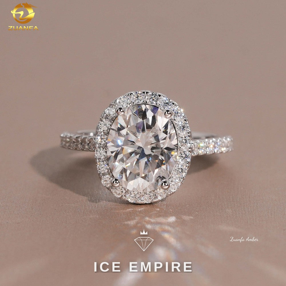 Iced Out Gold Plated Moissanite Wedding Band