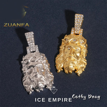 Iced Out Rose Gold Plated Moissanite Pendant