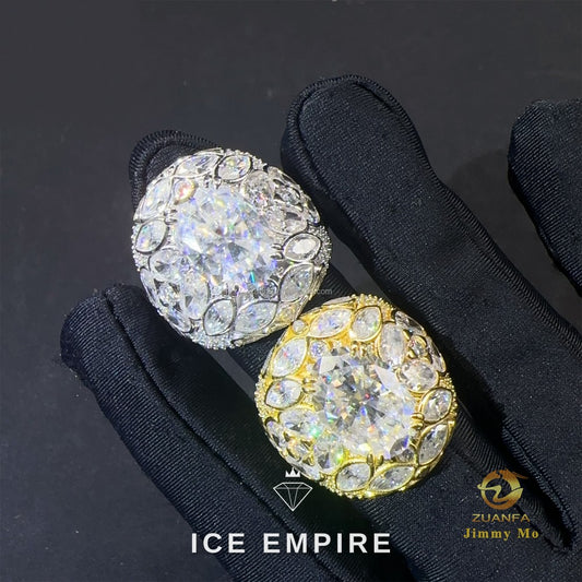 Iced Out 925 Silver Moissanite Ring