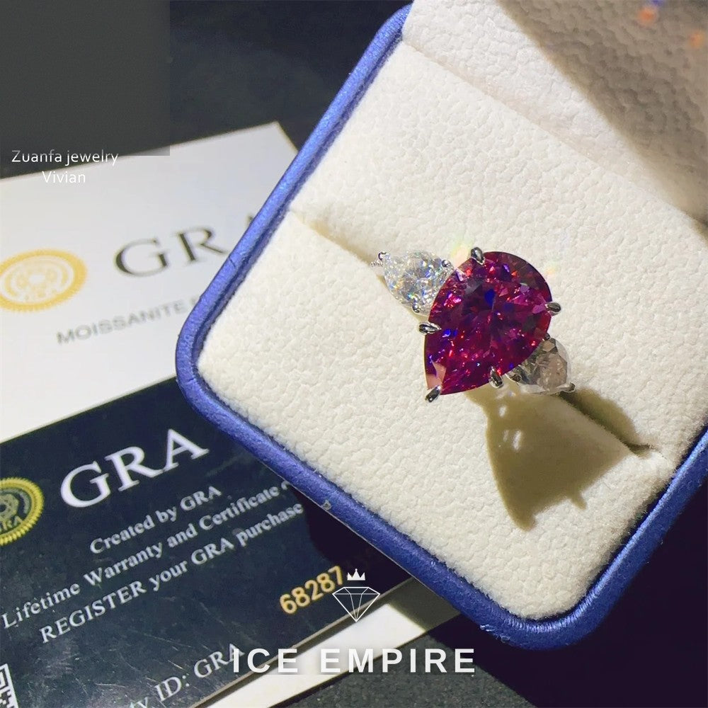 Iced Out Rose Gold Plated Moissanite Ring