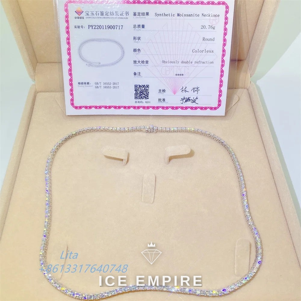 Iced Out Rose Gold Plated Moissanite Cuban Chain