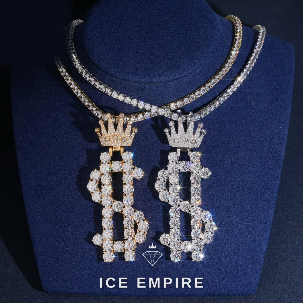 Iced Out 925 Silver Moissanite Pendant