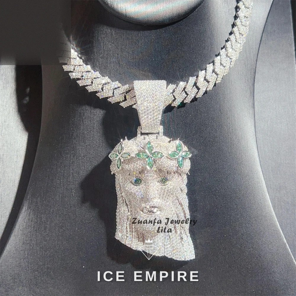 Iced Out 925 Silver Moissanite Pendant
