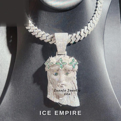 Iced Out 925 Silver Moissanite Pendant