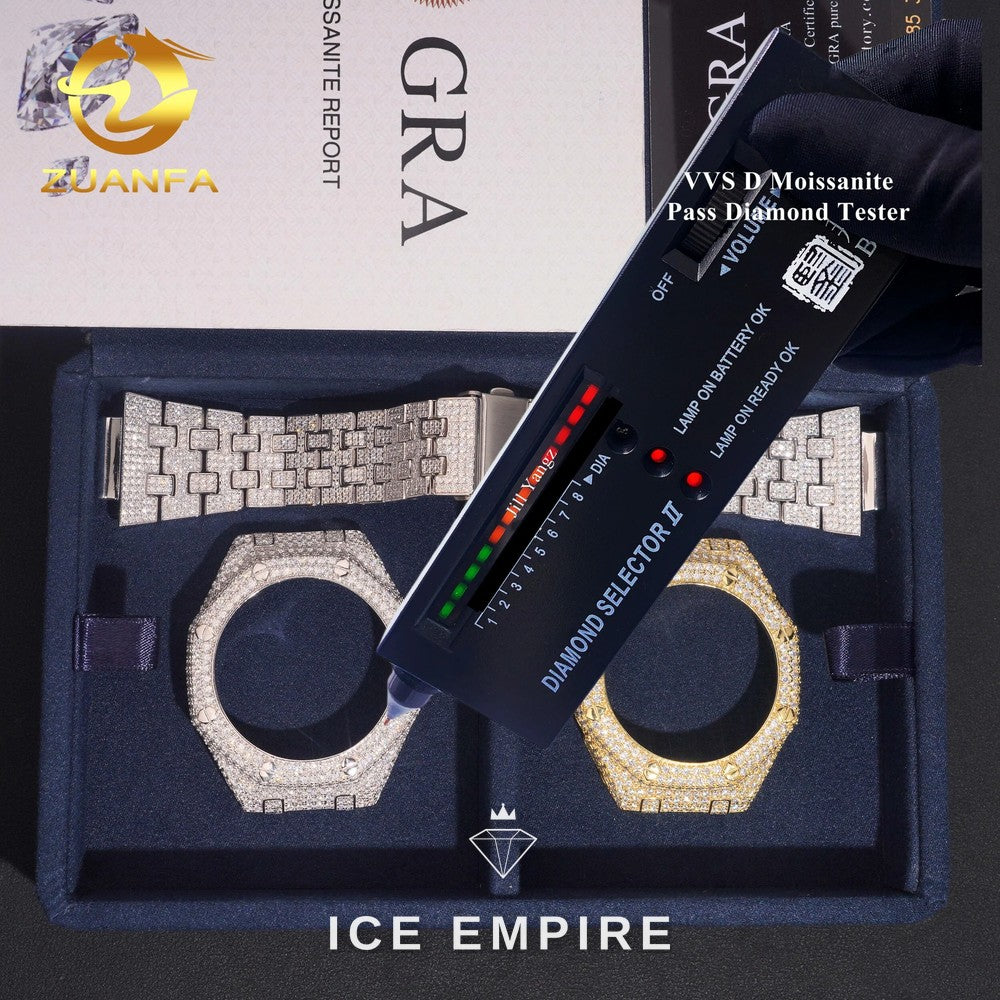 Iced Out 925 Silver Moissanite Watch