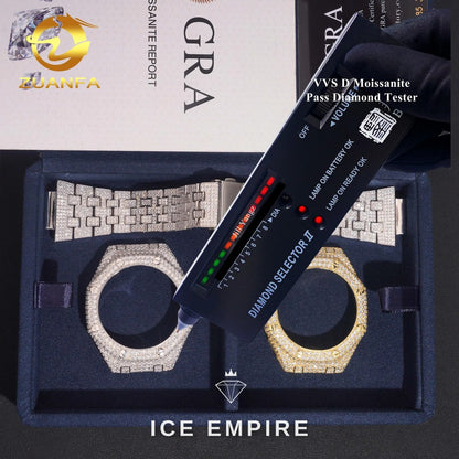 Iced Out 925 Silver Moissanite Watch