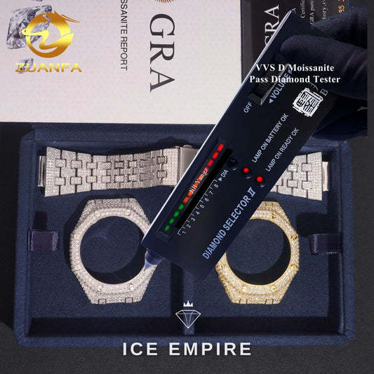 Iced Out 925 Silver Moissanite Watch